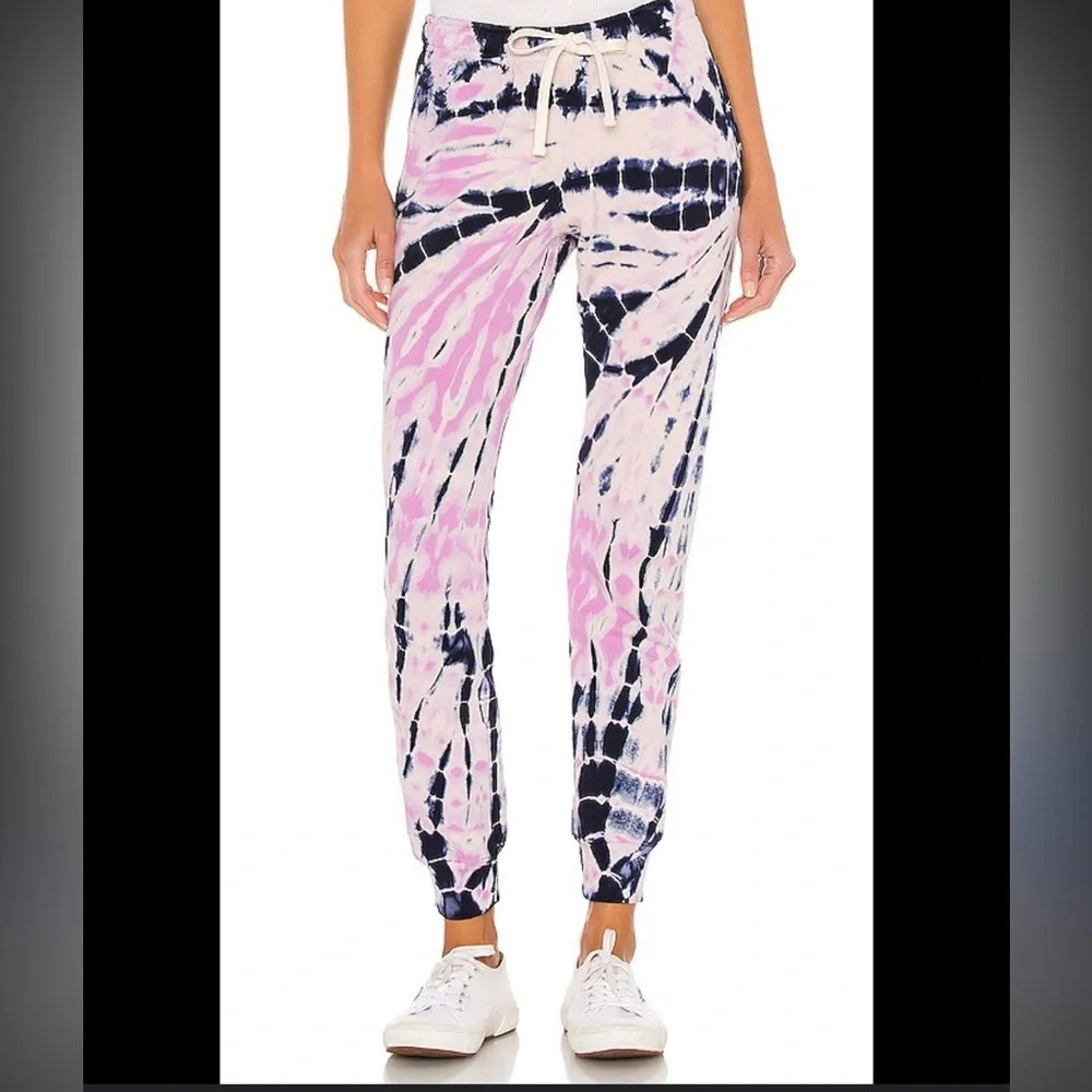 MONROW Bamboo Burst Tie Dye Girlfriend Sweatpants